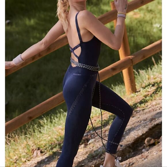 Free People Good Karma Onesie Deepest Navy XS/S - Picture 4 of 9
